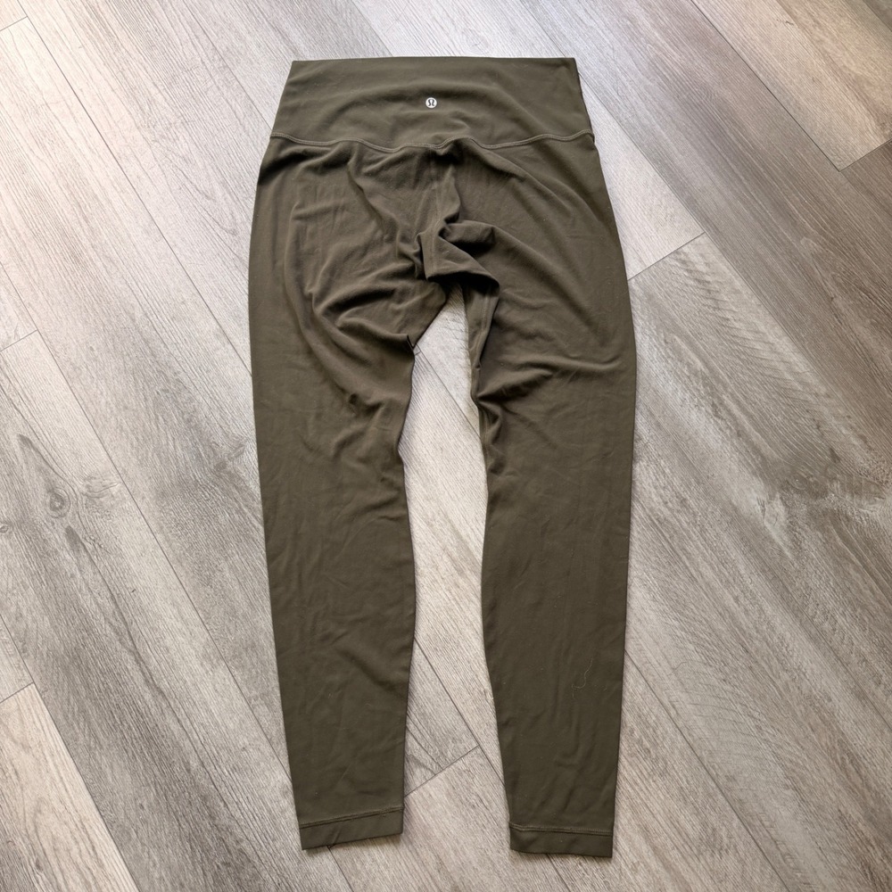 Lululemon Align High Rise Leggings Size 10 Olive Green 28" length